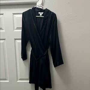 Morgan Taylor Black Satin Robe